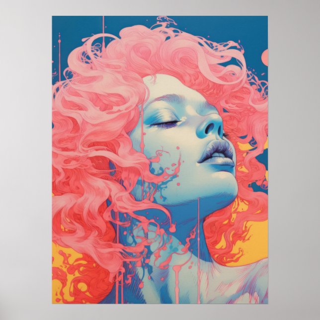 Pink Reverie: The Essence of Femininity Poster (Front)