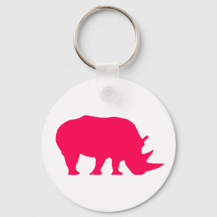 Pink Rhino Key Ring