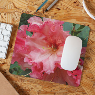 Pink Rhododendron Bloom Floral Mouse Mat