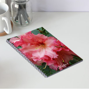 Pink Rhododendron Bloom Floral Notebook