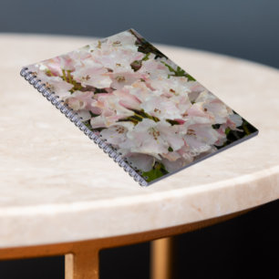 Pink Rhododendron Blooms Floral Notebook