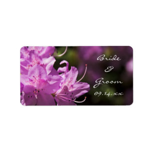 Pink Rhododendron Flowers Wedding Favour Tags