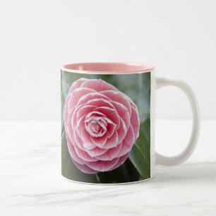 Pink Rhododendron Two-Tone Coffee Mug