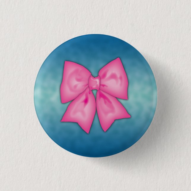 Pink Ribbon 3 Cm Round Badge (Front)