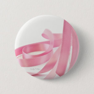 Pink Ribbon 6 Cm Round Badge