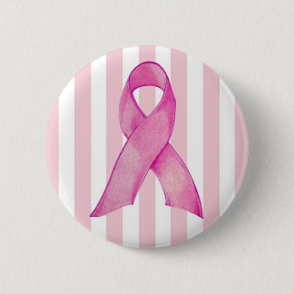 Pink Ribbon 6 Cm Round Badge