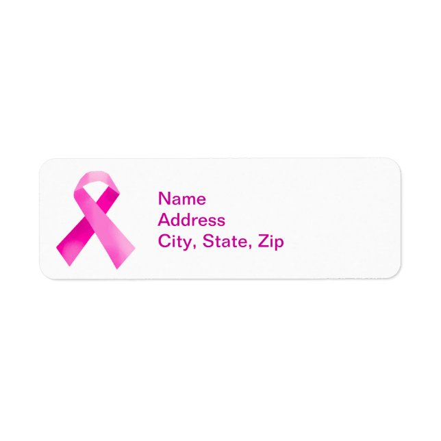 Pink Ribbon Address Labels (Front)