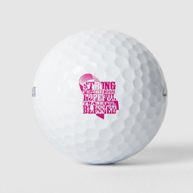 Pink Ribbon - Affirmations Golf Balls (Front)