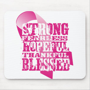 Pink Ribbon - Affirmations Mouse Mat