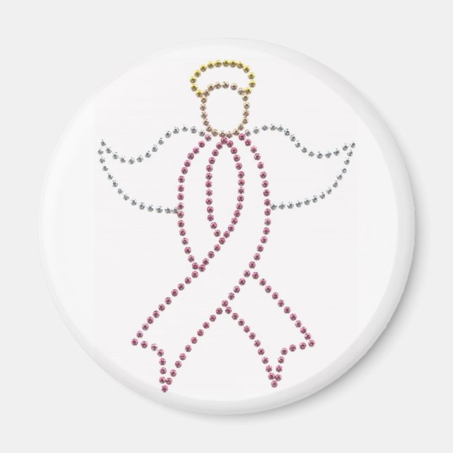 Pink Ribbon Angel Magnet (Front)