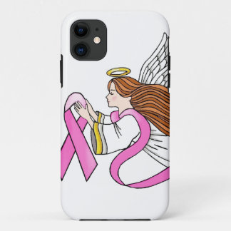 "Pink Ribbon" Awareness Angel iPhone 11 Case