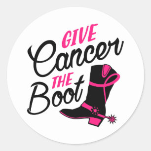 Pink Ribbon Awareness Breast Cancer Classic Round Sticker