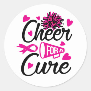 Pink Ribbon Awareness Breast Cancer Classic Round Sticker