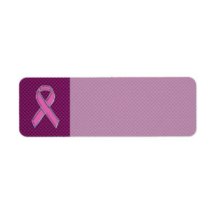 Pink Ribbon Awareness Carbon Fibre Decor