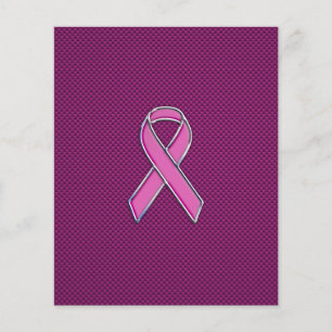 Pink Ribbon Awareness Carbon Fibre Decor Flyer