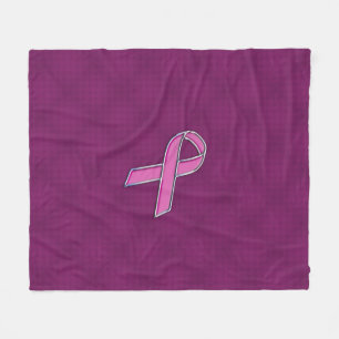 Pink Ribbon Awareness Carbon Fibre Fleece Blanket