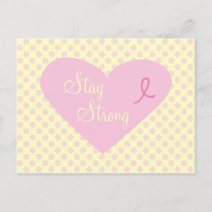 Pink Ribbon Awareness Stay Strong Postcard