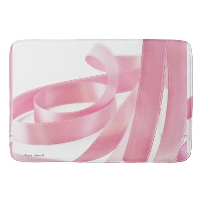 Pink Ribbon Bath Mat (Front)
