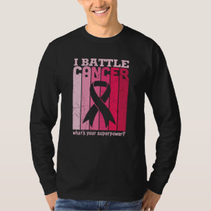 Pink Ribbon Battle Cancer Survivor Support Warrior T-Shirt