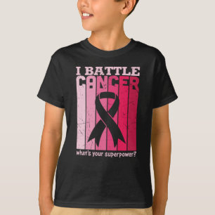 Pink Ribbon Battle Cancer Survivor Support Warrior T-Shirt