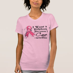 Pink Ribbon Because I Care - Breast Cancer T-Shirt