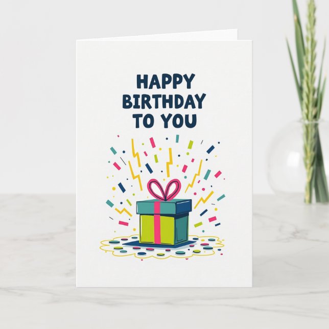 Pink Ribbon Birthday Card (Front)