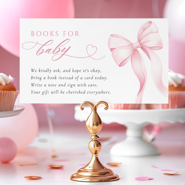 Pink Ribbon Books for Baby Enclosure Card (Creator Uploaded)