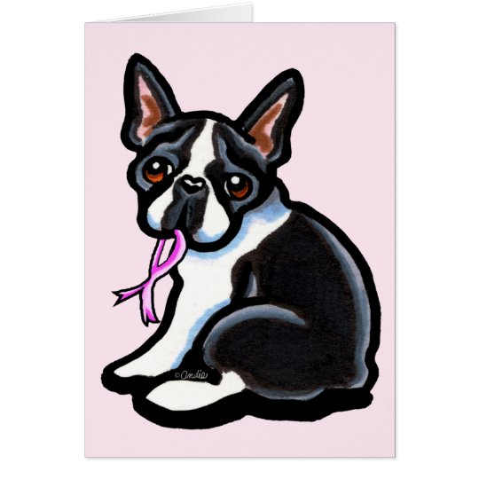 Pink Ribbon Boston Card