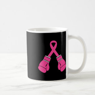 Pink Ribbon Boxing Gloves Breast Cancer Awareness  Coffee Mug