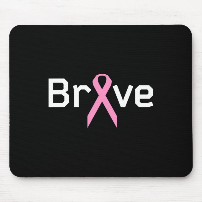 Pink Ribbon Brave Worlds Cancer Survivor Support A Mouse Mat (Front)