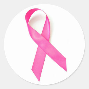 Pink Ribbon Breast Cancer Awareness Classic Round Sticker