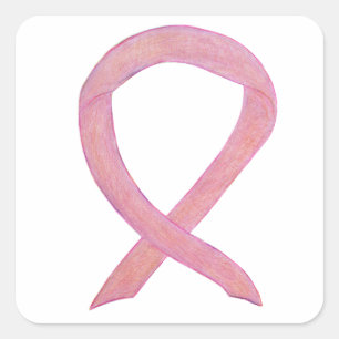 Pink Ribbon Breast Cancer Awareness Decal Stickers