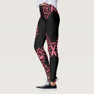 Pink Ribbon Breast cancer Awareness  Leggings