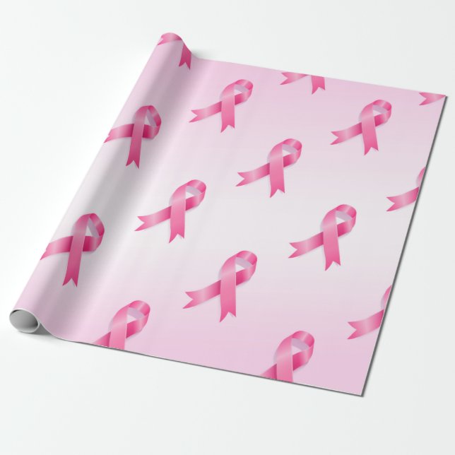 Pink Ribbon Breast Cancer Awareness Lg Wrapping Paper (Unrolled)