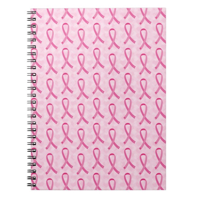 Pink Ribbon Breast Cancer Awareness Notebook (Front)