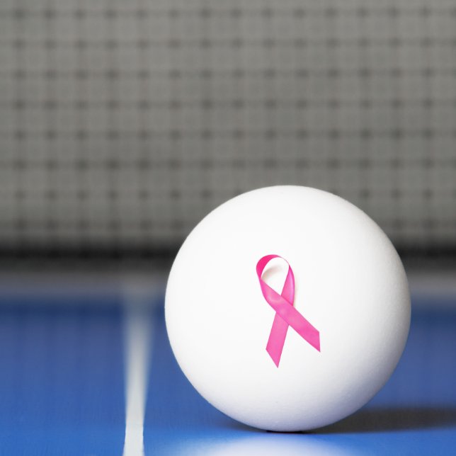 Pink Ribbon Breast Cancer Awareness Ping Pong Ball (Net)