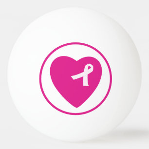 Pink Ribbon Breast Cancer Awareness Ping Pong Ball