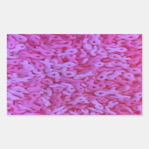Pink Ribbon breast cancer awareness sprinkles Rectangular Sticker