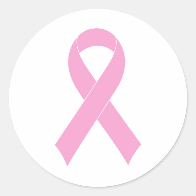 Pink ribbon breast cancer awareness stickers (Front)