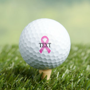Pink ribbon breast cancer awareness symbol custom golf balls