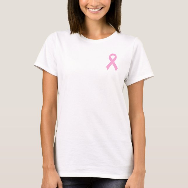 Pink ribbon breast cancer awareness t shirts (Front)
