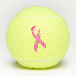 Pink Ribbon Breast Cancer Awareness Tennis Balls