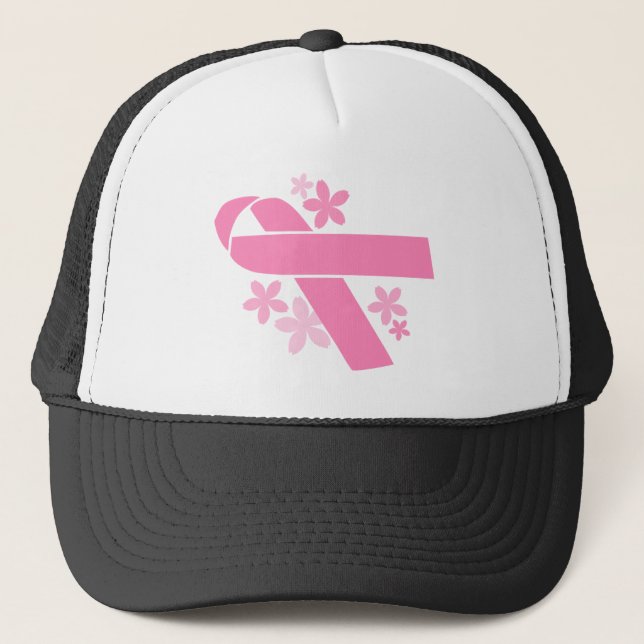 Pink Ribbon - Breast Cancer Awareness Trucker Hat (Front)