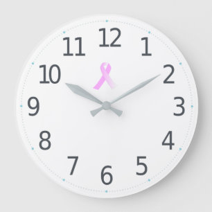 Pink Ribbon Breast Cancer Awareness   Wall Clock