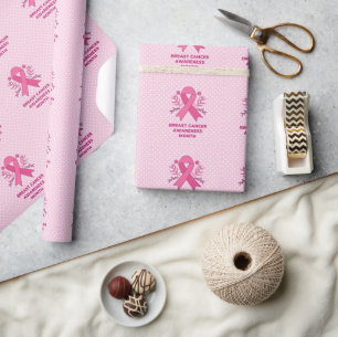 Pink Ribbon Breast Cancer Awareness Wrapping Paper