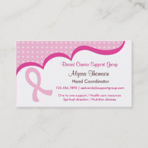 Pink Ribbon Breast Cancer Business Card