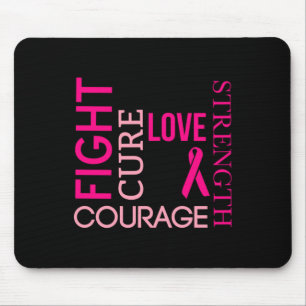 Pink Ribbon Breast Cancer Fighters Survivors Mouse Mat