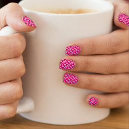 pink ribbon breast cancer nail art