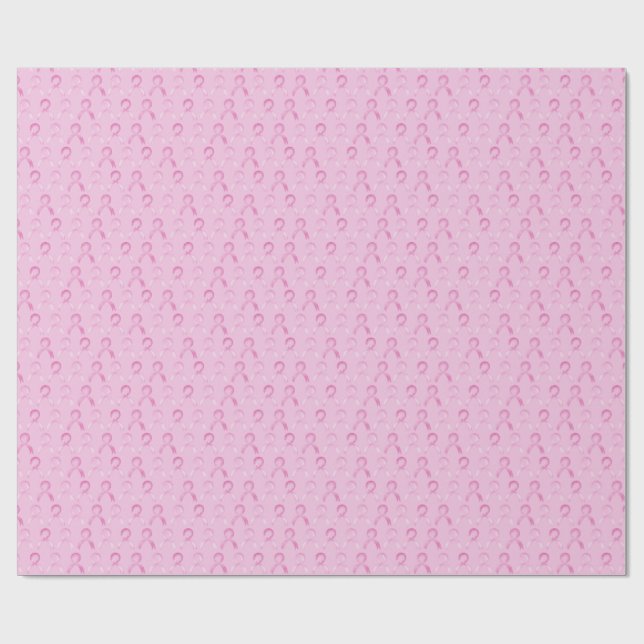 Pink Ribbon, Breast Cancer, Support, Gift, Wrapping Paper (Flat)