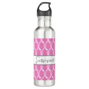 Pink Ribbon Breast Cancer Survivor 710 Ml Water Bottle